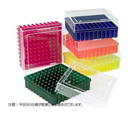 BMBio　ST BMS クライオバイアルチューブストレージラック 100本立 1.0/1.8mL用 ブルー　5個入 1パック(5個入) BMS5750