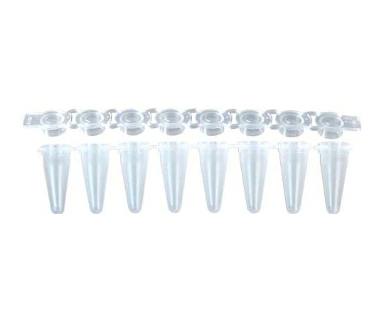 店内全品ポイント5倍★要エントリー★GUNSTER リアルタイムPCR 8連チューブ＆8連フラットキャップ 0.1ml ナチュラル 1セット（960本&times;4個入） 1セット(960本&times;4個入) MB-Q100｜Shop de clinic店