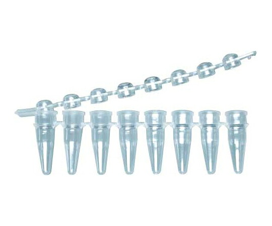 BMBio　ECO PCR 8連チューブ＆8連ドームキャップ 0.2ml ナチュラル　1000本入 1個(1000本入) PCR-8A