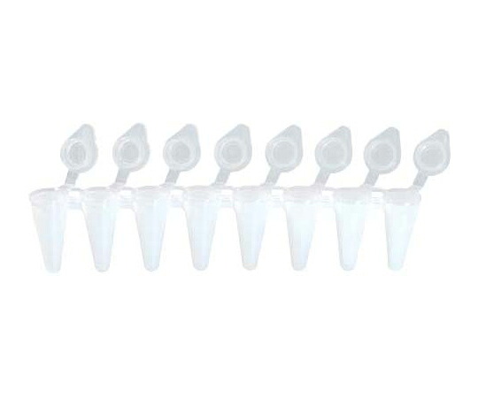 BMBio　ECO PCR 8連チューブ＆シングルフラットキャップ 0.1ml ホワイト　960本入 1個(960本入) QPCR-8WL