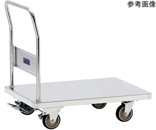 遠藤商事 フットブレーキ付 オールステンレス台車 1個 NW-7545D-FB