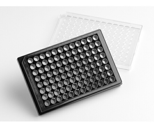コーニング Elplasia プレート 96ウェル クリアボトムプレート黒 スクエアボトム 接着表面　1個×5パック入 1ケース(1個×5パック入) 4446