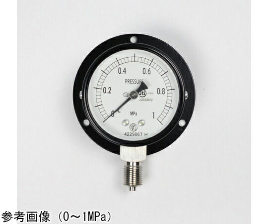 長野計器 普通形圧力計（Φ60） 立形B枠 -0.1～1MPa 1個 AA10-223
