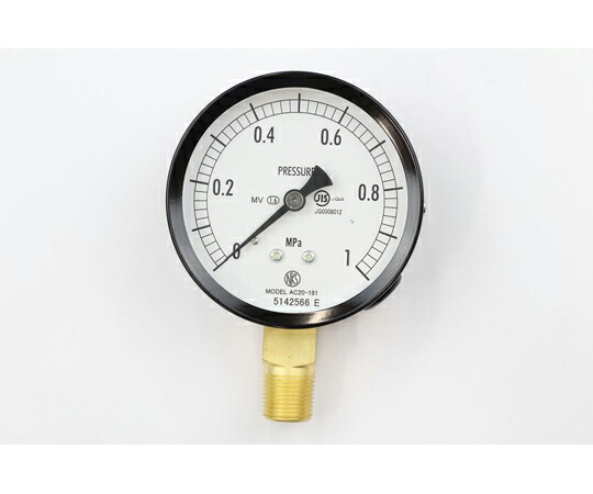 長野計器 普通形圧力計（Φ75） 立形A枠 蒸気・耐振用 1MPa 1個 AC20-181