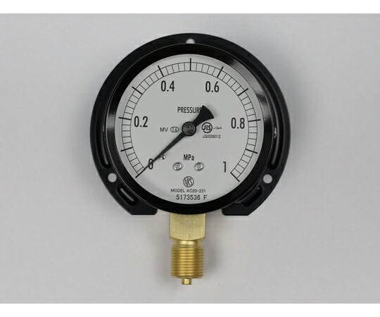 長野計器 普通形圧力計（Φ75） 立形B枠 蒸気・耐振用 1MPa 1個 AC20-231