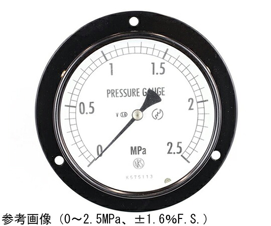 長野計器 普通形圧力計（Φ100） 埋込形D枠（取付穴）耐振用 70MPa 1個 AE15-233
