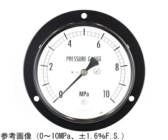 長野計器 普通形圧力計（Φ100） 埋込形D枠（取付穴）耐振用 25MPa 1個 AE15-241