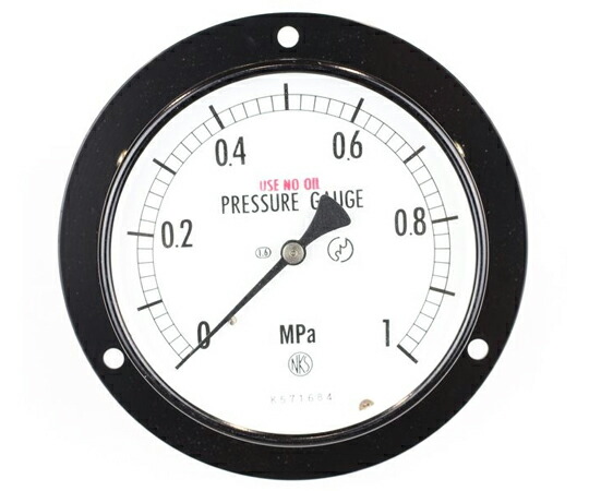 長野計器 普通形圧力計（Φ100） 禁油 埋込形D枠（取付穴） 1MPa 1個 AE15-243