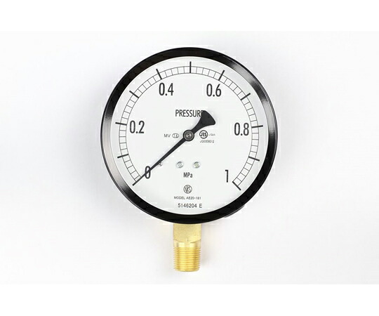 長野計器 普通形圧力計(Φ100) 立形A枠 蒸気・耐振用 1MPa 1個 AE20-181