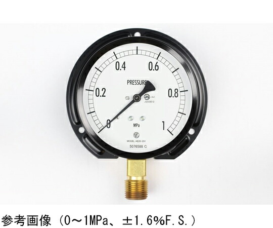 長野計器 普通形圧力計（Φ100） 立形B枠 0.5MPa 1個 AE20-291