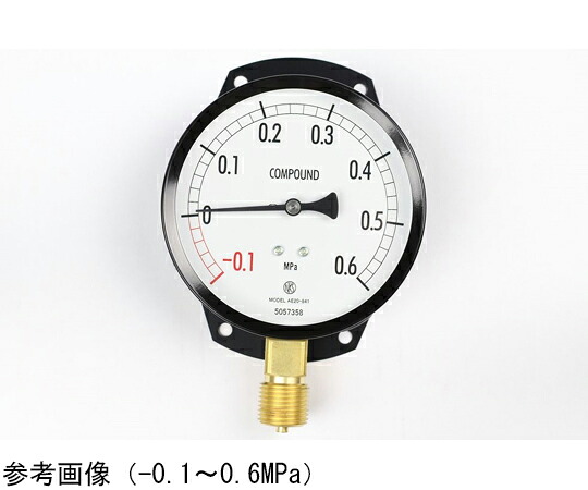 店内全品ポイント5倍★要エントリー★長野計器 普通形圧力計(Φ100) 立形C枠 -0.1~0.2MPa 1個 AE20-841|Shop de clinic店
