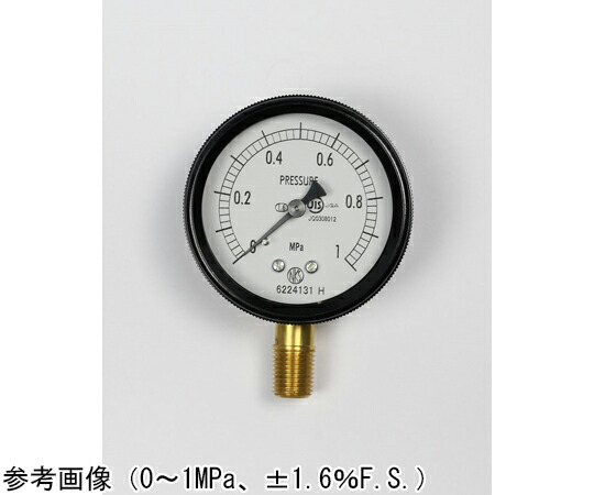 長野計器 密閉型圧力計（60Φ） 立形A枠 25MPa 1個 BA10-171