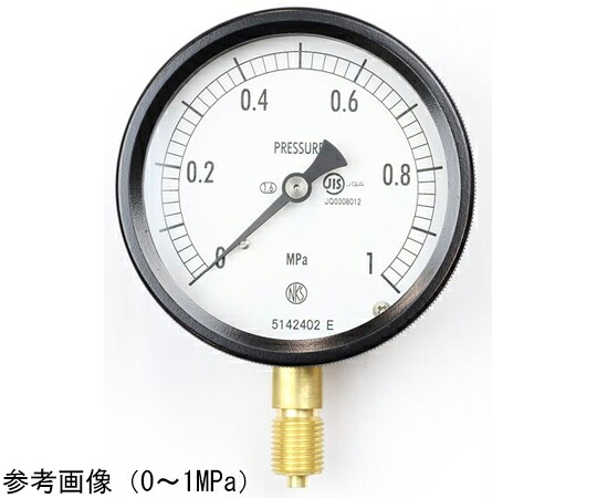 長野計器 密閉型圧力計（75Φ） 立形A枠 2.5MPa 1個 BC10-121