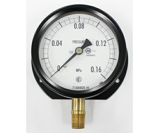 長野計器 密閉型圧力計（75Φ） 立形A枠 0.16MPa 1個 BC10-271