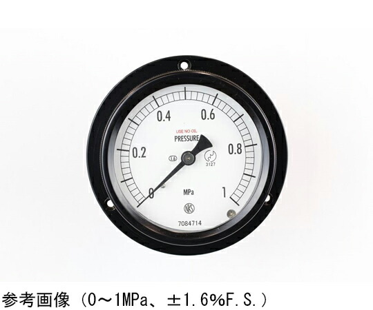 長野計器 密閉型圧力計（75Φ） 禁油 埋込形D枠（取付穴） 5MPa 1個 BC15-231