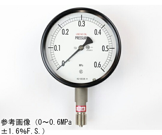 長野計器 密閉型圧力計（100Φ） 禁油 立形A枠 2MPa 1個 BE10-133