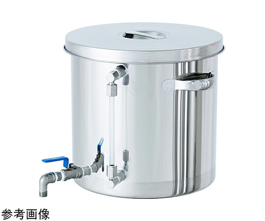 日東金属工業 ボールバルブ・液面計付ステンレス汎用容器 65L 1個 STV-LV-43