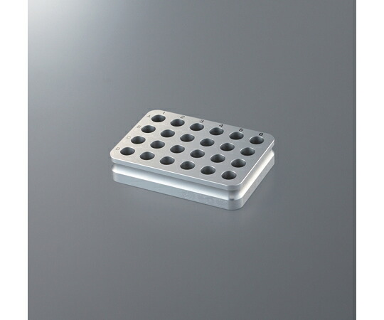 BIO-BIK(イナ・オプティカ) クライオチューブ用 オンアイス アルミブロック 24穴 1個 ABR-24CR