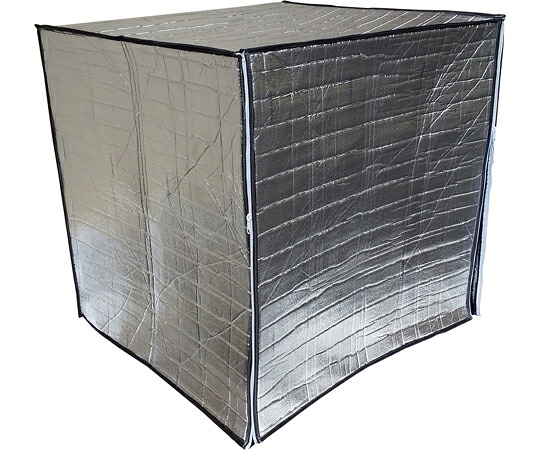 サンユー印刷 超遮断熱パレットカバー クールマジック シャインWバブル（ダブルバブル）1.15m×1.15m×1.2mH 10枚入り 1セット(10枚入) CM-VWBBWV-cover-10mai