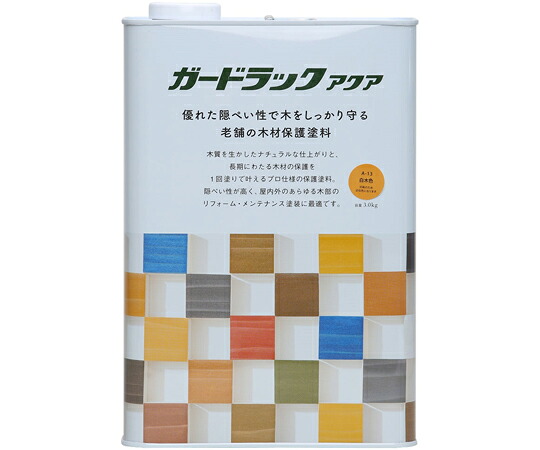 和信ペイント ガードラックアクア 白木色 3.0kg 1個 #800409