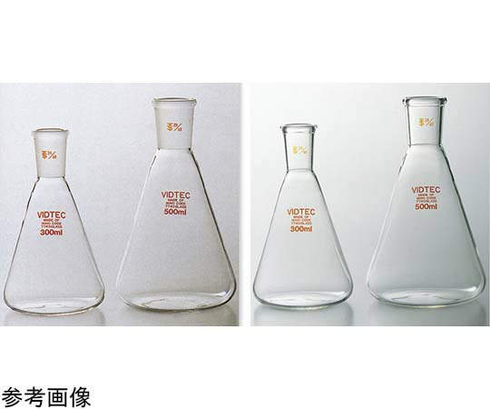 コスモスビード（VIDTEC） 透明摺合三角フラスコ 500mL 19/38 1個 1551-07-3