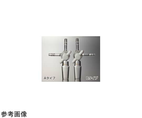 コスモスビード（VIDTEC） 摺付三方コック（透明摺PTFEコック付）Aタイプ24/40 1個 1723-04