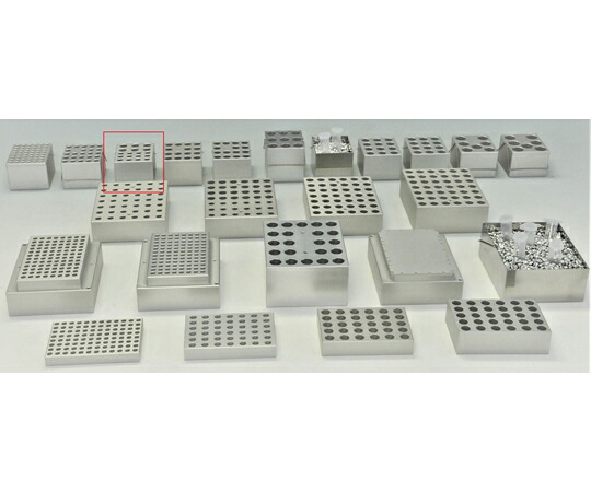日伸理化 ND-M01/ND-M11/NDC-100共通 アルミブロック マイクロチューブ用 1.5mL×6本+0.5mL×12本 1個 ND-BM1.5x6+M0.5x12
