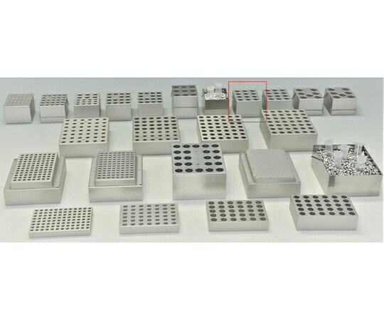 日伸理化 ND-M01/ND-M11/NDC-100共通 アルミブロック 試験管用φ12×12本 1個 NDM-BR12x12