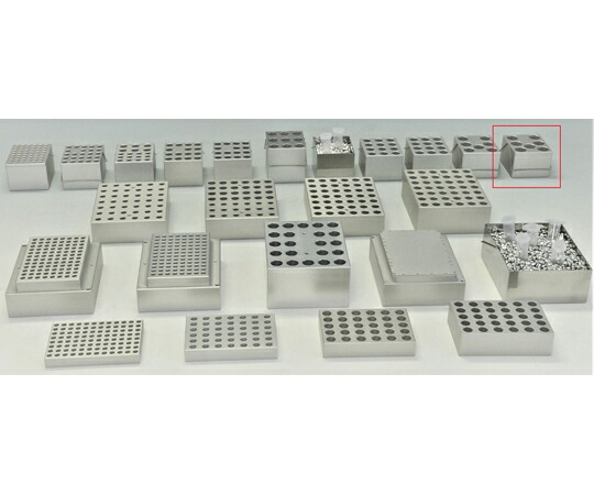 日伸理化 ND-M01/ND-M11/NDC-100共通 アルミブロック 試験管用φ17.5×7本 1個 NDM-BR17.5x7