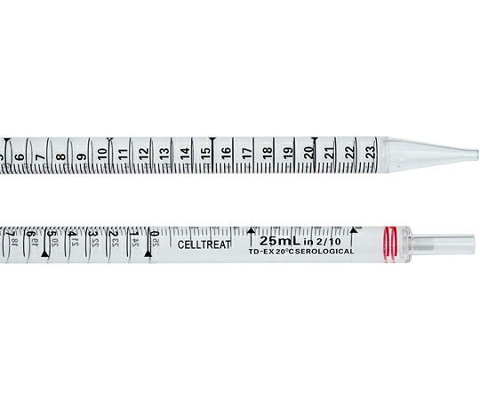 店内全品ポイント5倍★要エントリー★Celltreat 25mL セロロジカルピペット 400本入（50個個別包装/バック、ダブルケース） 1箱(400本入) 229026B｜Shop de clinic店