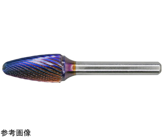 HARDY 超硬ロータリーバー 青色上塗りF型 アーチラウンドノーズ シングルとり捨てる 10×65粍 1本 TCF 102006 C3 EC 花・ガーデン・DIY-設備-研究・実験用品