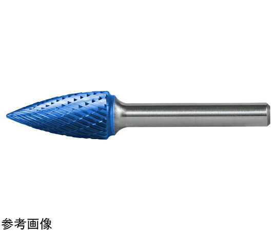 HARDY 超硬ロータリーバー 青み上塗りG型 アーチポイントノーズ ダブルとり捨てる 12×70粍 1本 TCG 122506 C7 EC