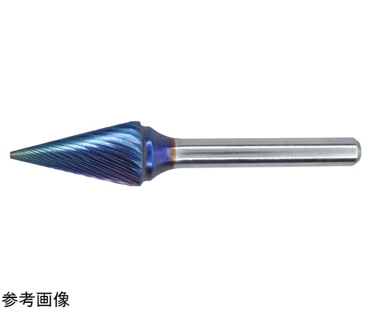 HARDY 超硬ロータリーバー 青み上塗りM型 円錐形 シングルとり捨てる 10×65粍 1本 TCM 102006 C3 EC