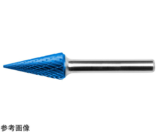 HARDY 超硬ロータリーバー 青み上塗りM型 円錐形 ダブルとり捨てる 12×70粍 1本 TCM 122506 C7 EC