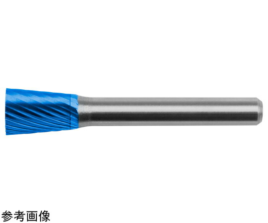 HARDY 超硬ロータリーバー 青色上塗りN型 逆円錐 シングルとり捨てる 12×57粍 1本 TCN 121206 C3 EC