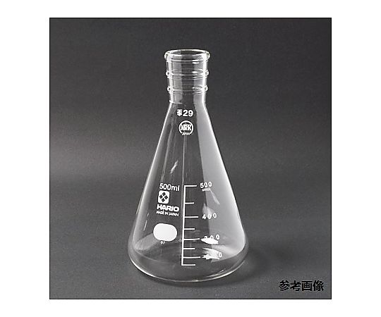 日本理化学器械 三角フラスコ 白 1000mL 摺部24/40 1個 015-24180