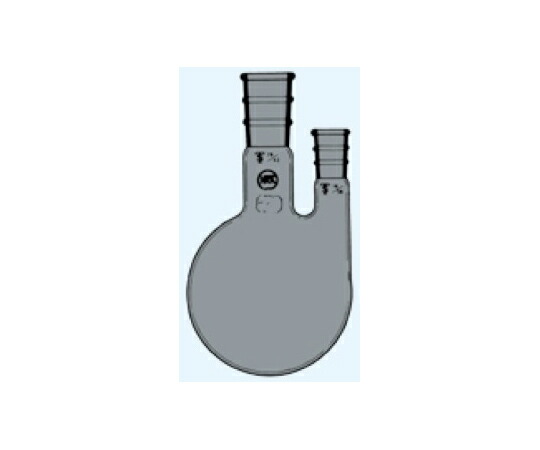 日本理化学物の具 二頭瓶 茶 2000mL 中管・側管34/45・19/33 角度5° 1個 038-34280T