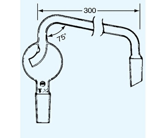 日本理化学器械 分留用トラップ TS下部19 TS枝管19 1個 080-1919