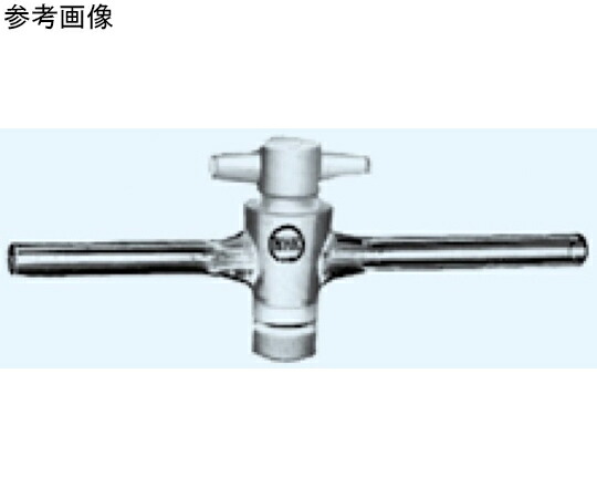 日本理化学器械 二方コック（PTFE コック）枝管外径φ6mm 1個 1012-0615