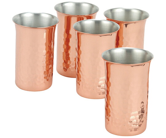 アサヒ 純銅鎚目一口ビール 5PCセット 1パック(5個入) CNE928