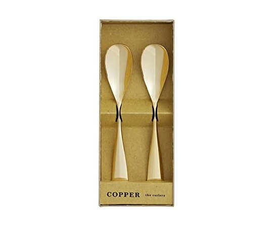 【おまとめお得な２個仕掛ける】アヅマ COPPER the cutlery クリームお匙×2本 しろがね色 1個 CI-2GDmi