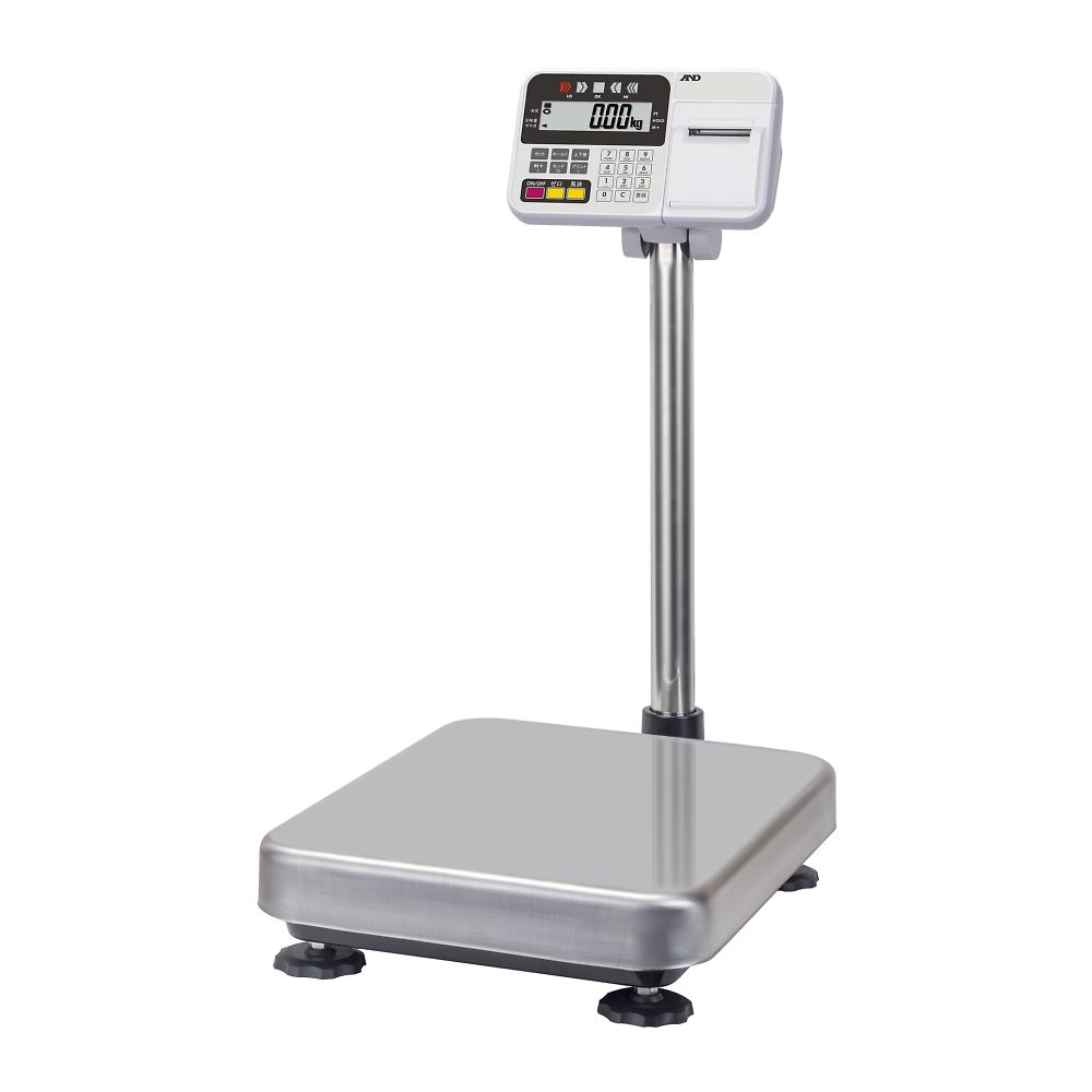 エー・アンド・デイ 防塵・雨合羽デジタル台はかり 印刷者内蔵 HV-CP続きもの  ひょう量:220 最低限度見せびらかす:0.02kg(0～60kg)、0.05kg(60～150kg)、0.1kg(150～220kg)  JCSS目盛り調整付 1台 HV200KCP-JA-00J00