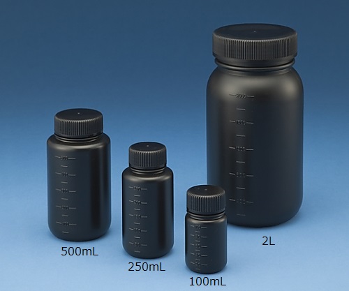 ニッコー・ハンセン Jボトル丸型 広口 遮光 1L 滅菌済 50本 1533-05 1ケース(50本入)