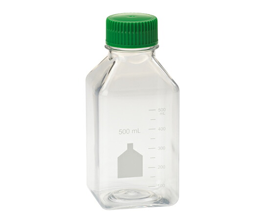 店内全品ポイント5倍★要エントリー★Celltreat メディアボトル 角型 PET 個別包装 500mL 24個入 1箱(24個入) 229791|Shop de clinic店