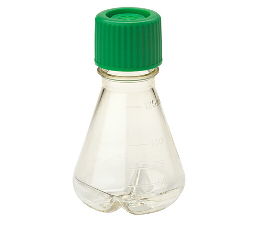 Celltreat エルレンマイヤーフラスコ（ポリカーボネート ベントキャップ）バッフル底 125mL 12個入 1箱(12個入) 229823