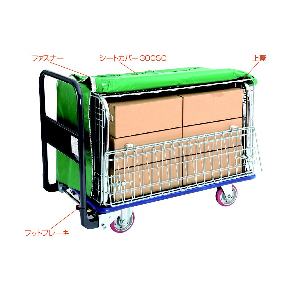 エヌケーキャリーキャスター 五面金網お手掛け手押し車用押しかぶせる 1枚 300SC 研究・実験用品-設備-その他