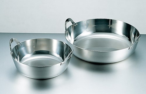 クローバー 18-8 厚板2.5粍 揚鍋 36珊 1個 AAG-15-36 設備-その他-研究・実験用品