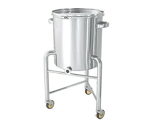 日東金属工業 底部勾配型ステンレス密閉容器 バンドタイプ 脚付 B型シリコンパッキン付 400L 1個 KTT-CTL-L-77