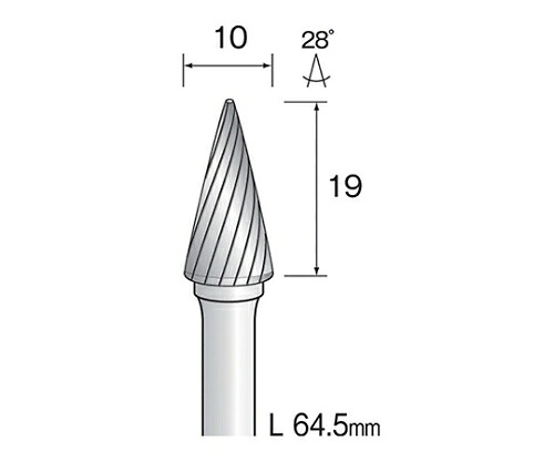 店内全品ポイント5倍★要エントリー★ミニター 超硬カッター（スパイラル）　刃先：Φ10&times;19 軸径：6 1個 BC4183｜Shop de clinic店