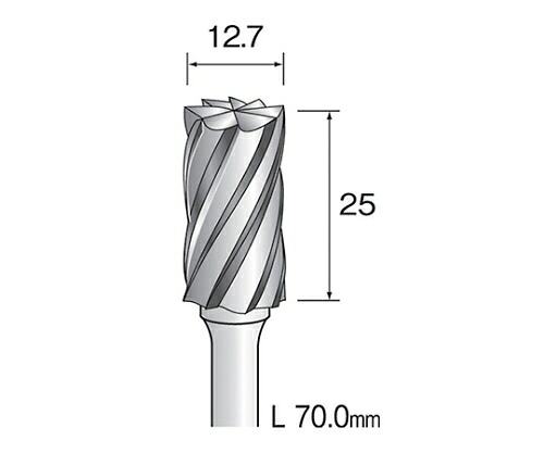 管する 超硬截断機（軽銀） 刃先：Φ12.7×25 軸径：6 1個 BC5103